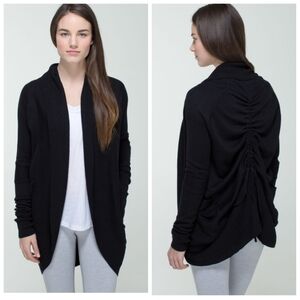 Lululemon Transform Wrap Sweater Cardigan Black 6